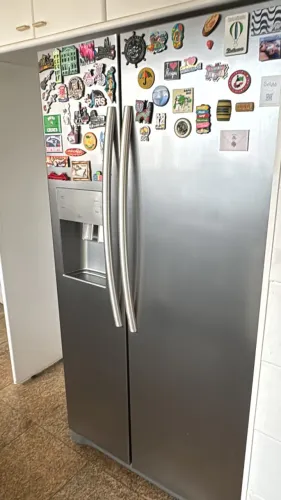 Geladeura duplex com agua na porta Samsung - trocar compressor