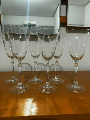 Conjunto 6 Taças Cristal Bohemia