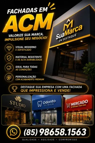 Placa de fachada em ACM