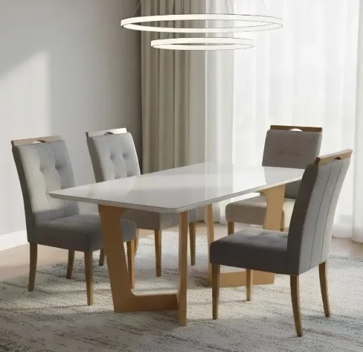 Mesa Valença 120 com 4 Cadeiras Verona