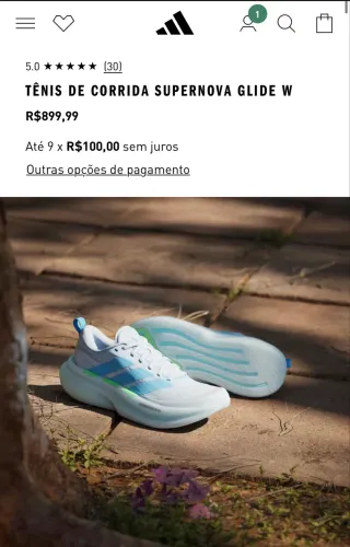 Tênis Adidas supernova Glide