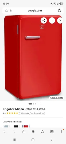 Vendo Frigobar 1000 reais