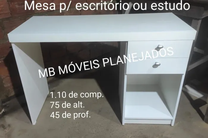 Mesa para escritório nova 100% MDF branco