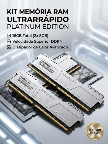 KIT MEMORIA RAM MACHINIST DDR4 16GB (2X8GB) 2666MHZ - TESTADO E OPERACIONAL