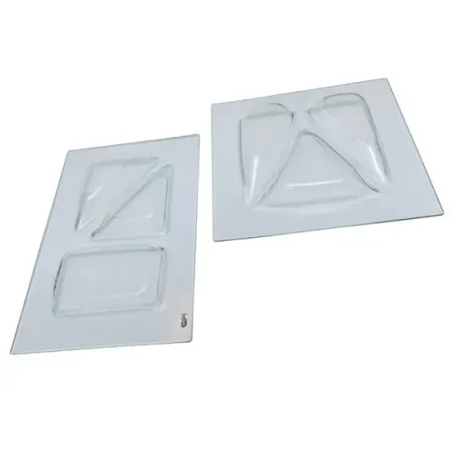 Duas petisqueiras em vidro transparente da marca Decor Glass