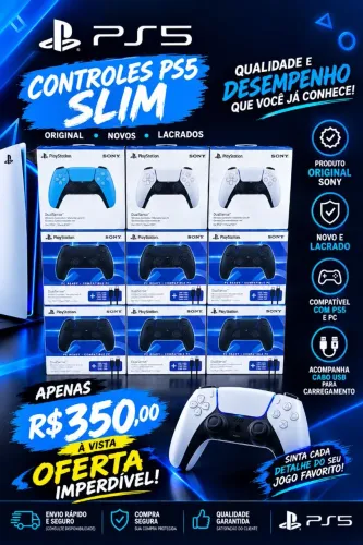 Controles ps5 novos lacrados originais oferta