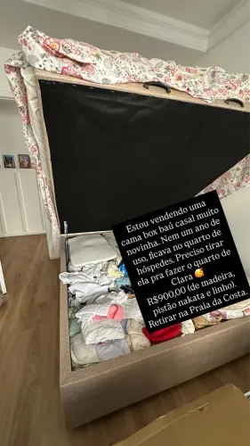 Cama box baú casal c/ colchão