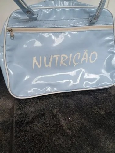 Bolsa Faculdade Nutrição Verniz Azul - Retirar