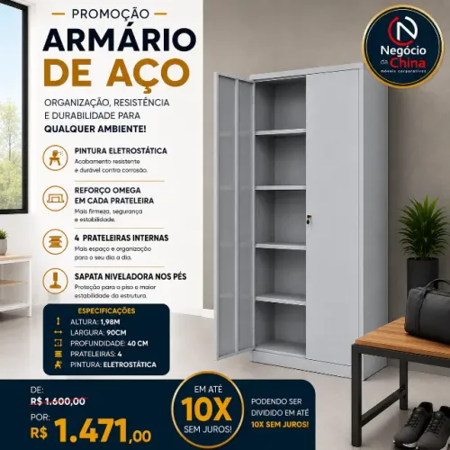 ARMÁRIO DE AÇO ALTO