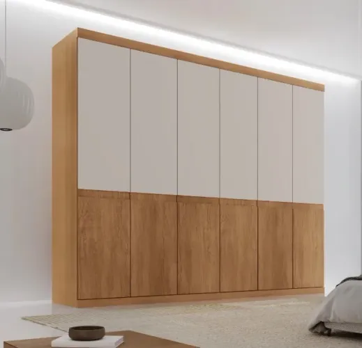 Guarda-Roupa Casal Confort Elegance 6 Portas e 4 Gavetas MDF