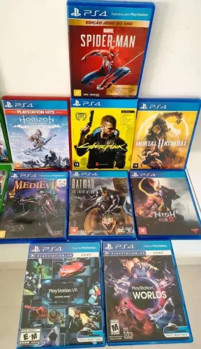 Jogos PS4 Spider man + Cyber Punk +Mortal 11+Medevil + Horizon zero+Batman+Nioh+VR+Fifa 23