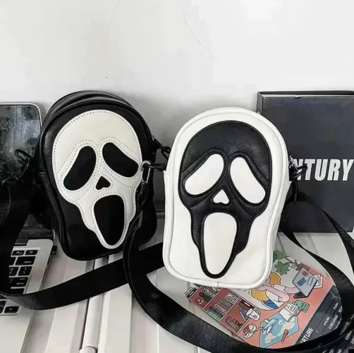 Bolsa de ombro unissex feminino e masculino ghostface filme de terror halloween