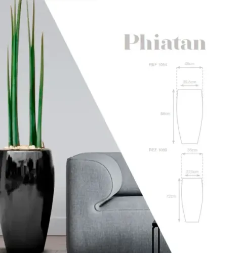 Vaso de flores PHIATAN Preto - Vietnamita Double Black
