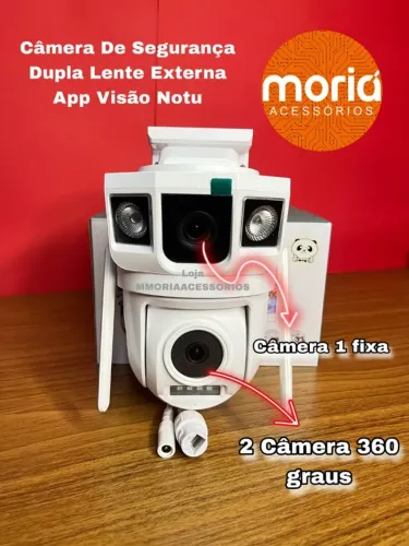 Câmera de Segurança Lily Max Ip A30 App Yousee Lente Dupla Sensor Move Visão Noturna Áudio