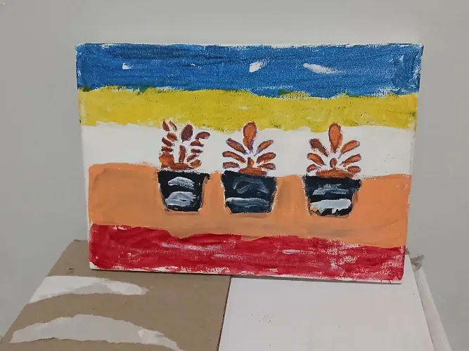 Quadro vazo de planta