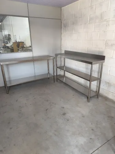 Bancada inox central GN 1/6 profissional ss