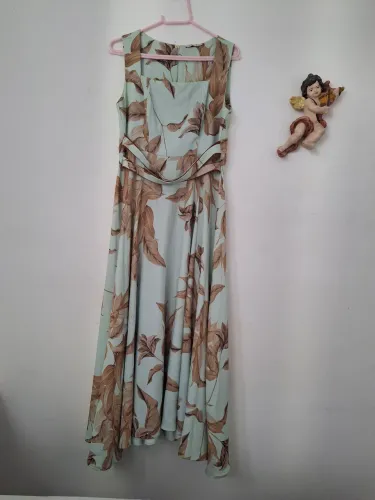 VESTIDO MIDI/LONGO- CHICA FULÔ. Estampado - Tam M
