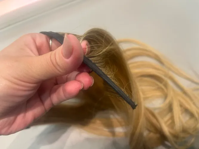 Tela de cabelo brasileiro loiro 