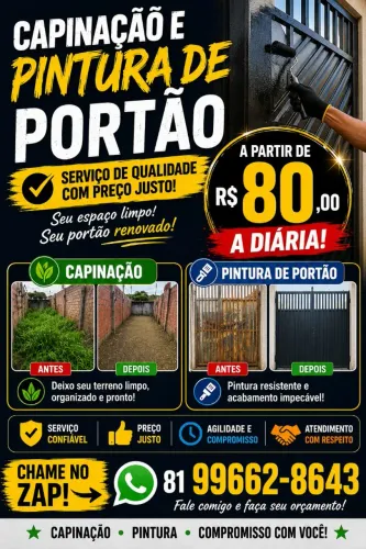 Capitação e pintura de portoes