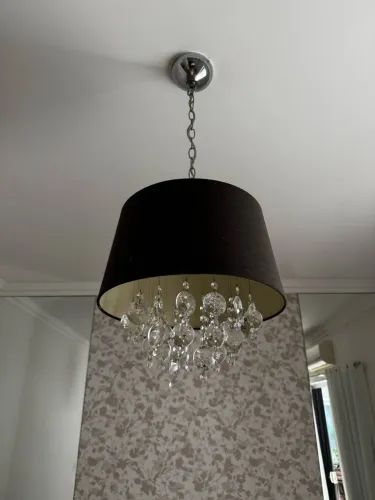 Lustre de teto grande preto