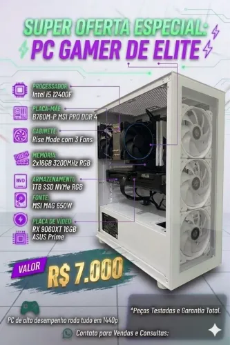 PC Gamer de Alto Desempenho - 9060 XT