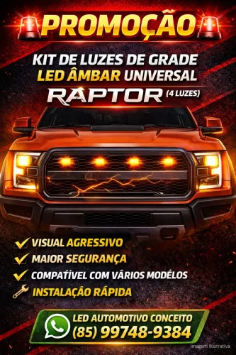 Kit de Luz da Grade Alef Âmbar Off Road