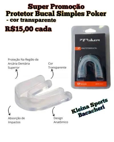 Protetor bucal poker transparente promoção 