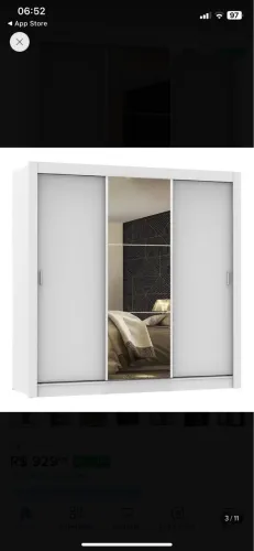 Guarda roupa de mdf branco