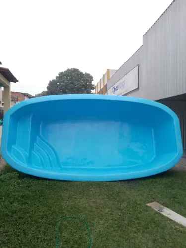 Piscina de fibra 6 metros instalada Brasfibras ®