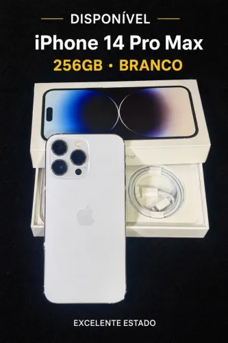 iPhone 14 Pro Max 256 GB Branco | Único Dono | Impecável | Caixa + Cabo Original