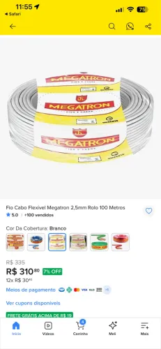 Fio 2.5mm marca boa