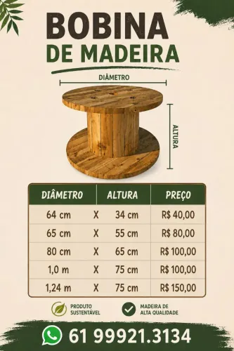 Bobinas / Carretéis de madeira