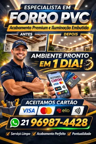 Rebaixamento de PVC instalado 