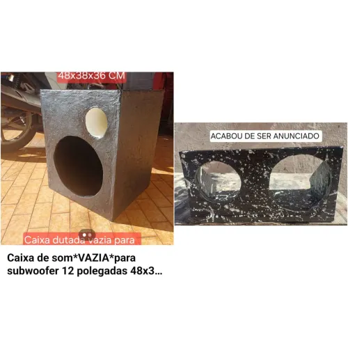 Caixa de som 12 polegadas *VAZIA* + suporte para twitter e driver *VAZIA 
