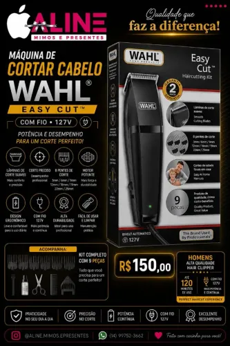 MAQUINA CORTAR CABELO WAHL EASY CUT 127V