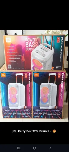 JBL Party Box 320 cor Branca nova zero lacrada nota fiscal e garantia