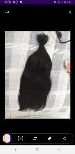 Cabelo humano castanho escuro