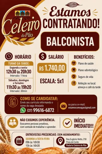 VAGA DE BALCONISTA