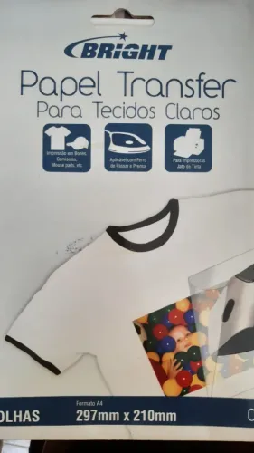 Papel bright para tecidos claros e escuros