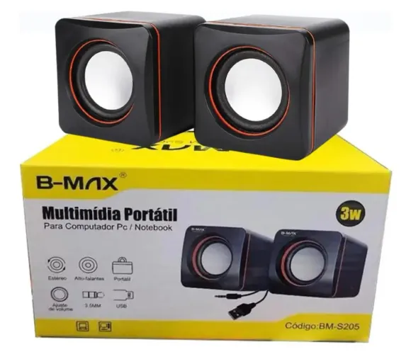 Caixa de Som Multimídia Portátil Pc Notebook Celular - Novo