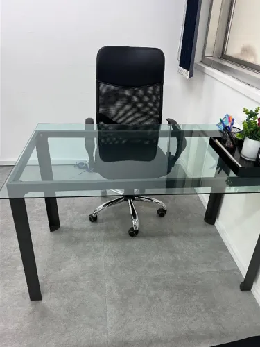 Mesa com Tampo de vidro escritorio