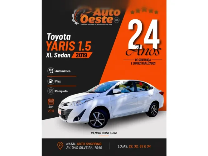 Toyota Yaris XL Sedan 1.5 Flex 16V 4P Aut. 2019