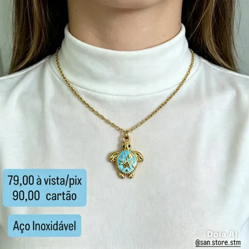 Colar Feminino em Aço Inoxidável 