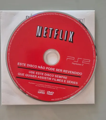 Disco Cd Netflix para Playstation 2 PS2 - Raro