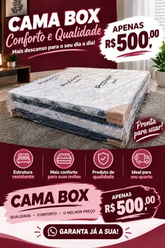Cama box12cm de espuma . Preço de fábrica!