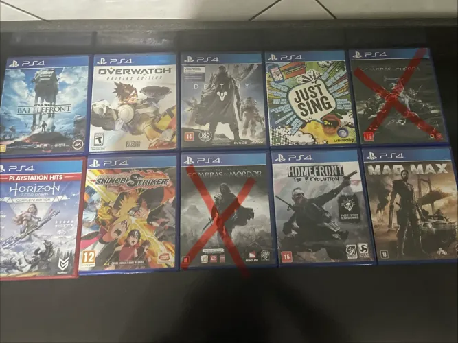 ? Lote com 8 Jogos Originais PS4 | Horizon, Naruto, Mad Max e mais