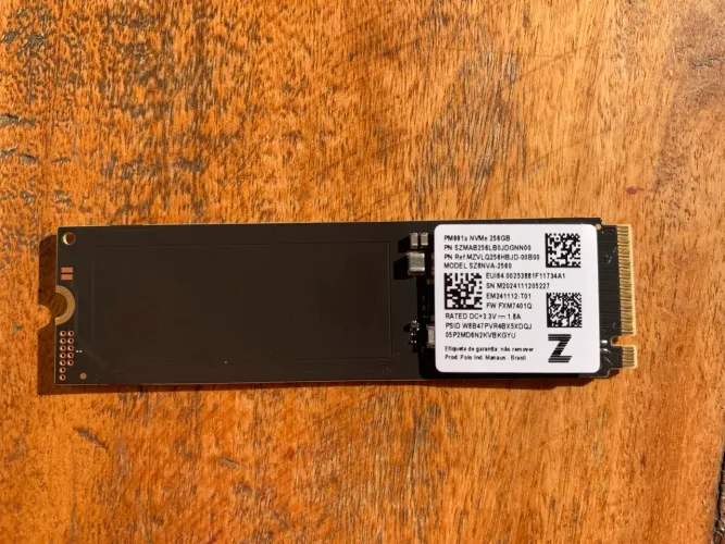 SSD NVMe Samsung 256gb M.2 2280 PCie 3.0 / Novo