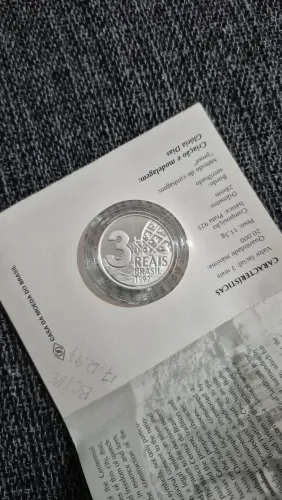 OPORTUNIDADE Moeda de prata - 3 reais