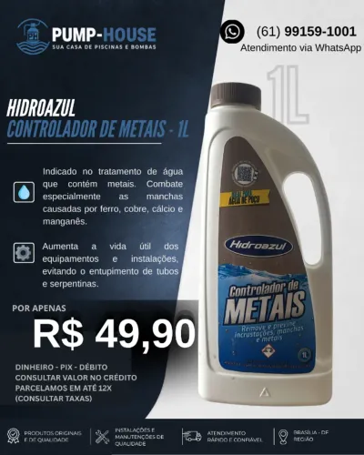 CONTROLADOR DE METAIS 1L HIDROAZUL 