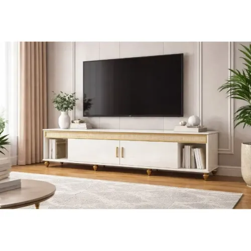 Rack Comodoro 180cm para tv até 60" e portas deslizantes
